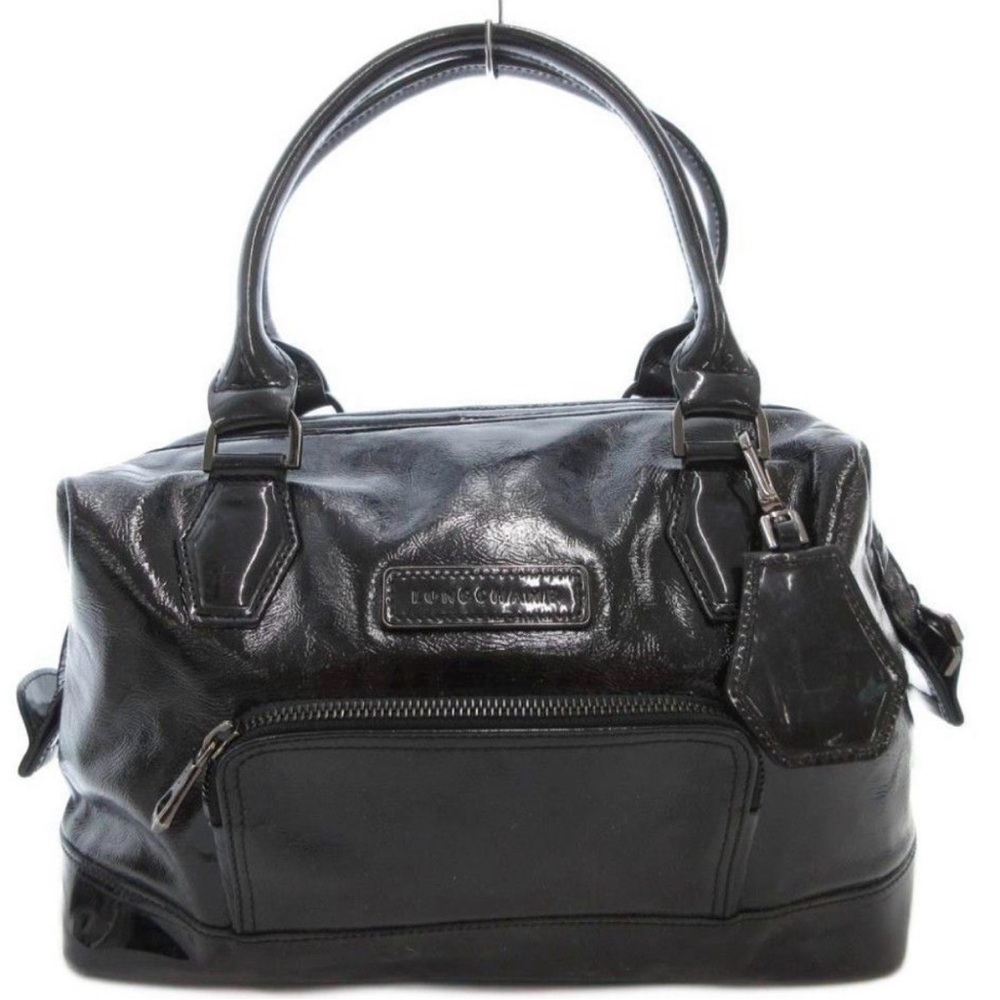Pre-owned authentic vintage Longchamp Black Leather Bag